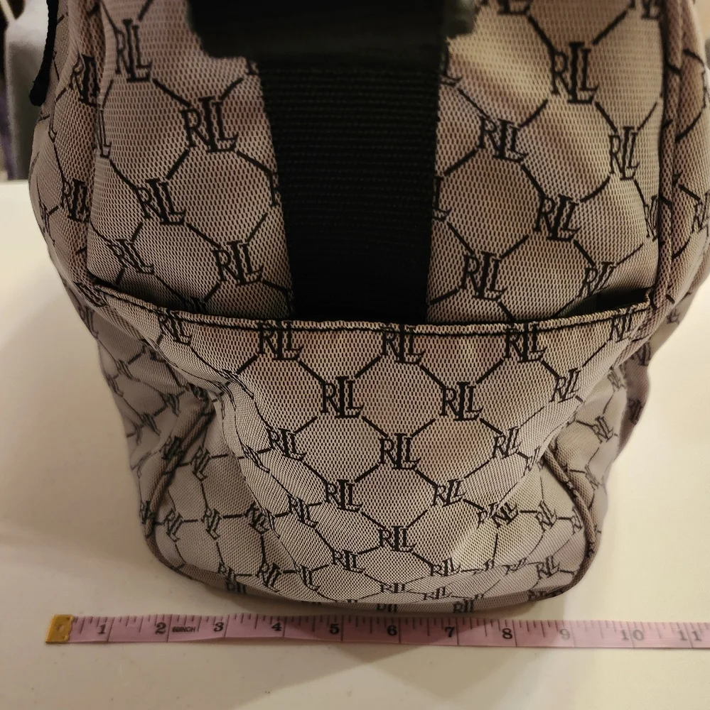 Lauren Ralph Lauren Weekender, NW PLASTIC TAG Gray/Blk, Double Handle + Strap - Picture 5 of 15